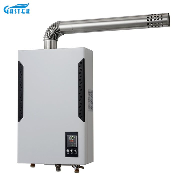 Balanserad typ Touch Screen Turbo Hot Shower LPG Panna tvingad avgassvattenvärmare